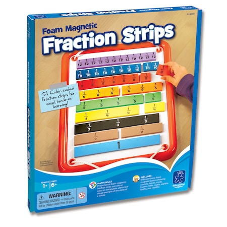 Educational Insights Foam Magnetic Fraction Strips, 51 Pieces 4801